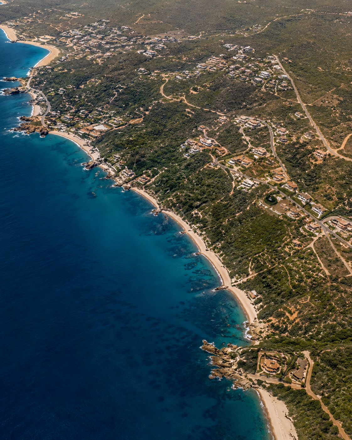 Aerial view of the Baja coastline