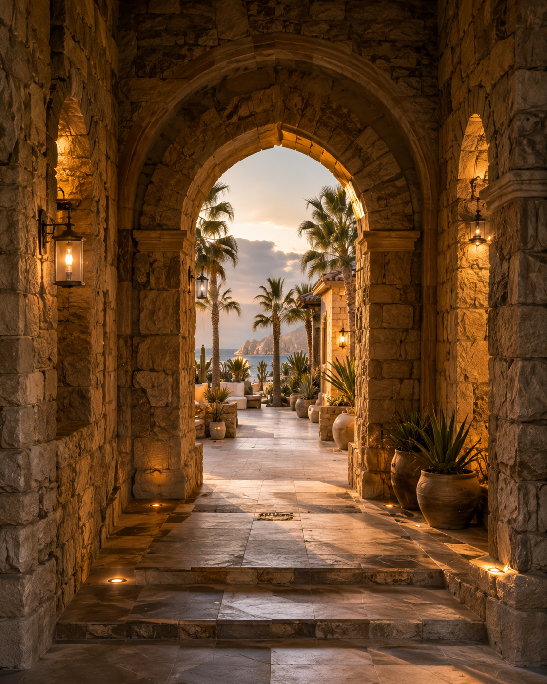 Architectural stone archway